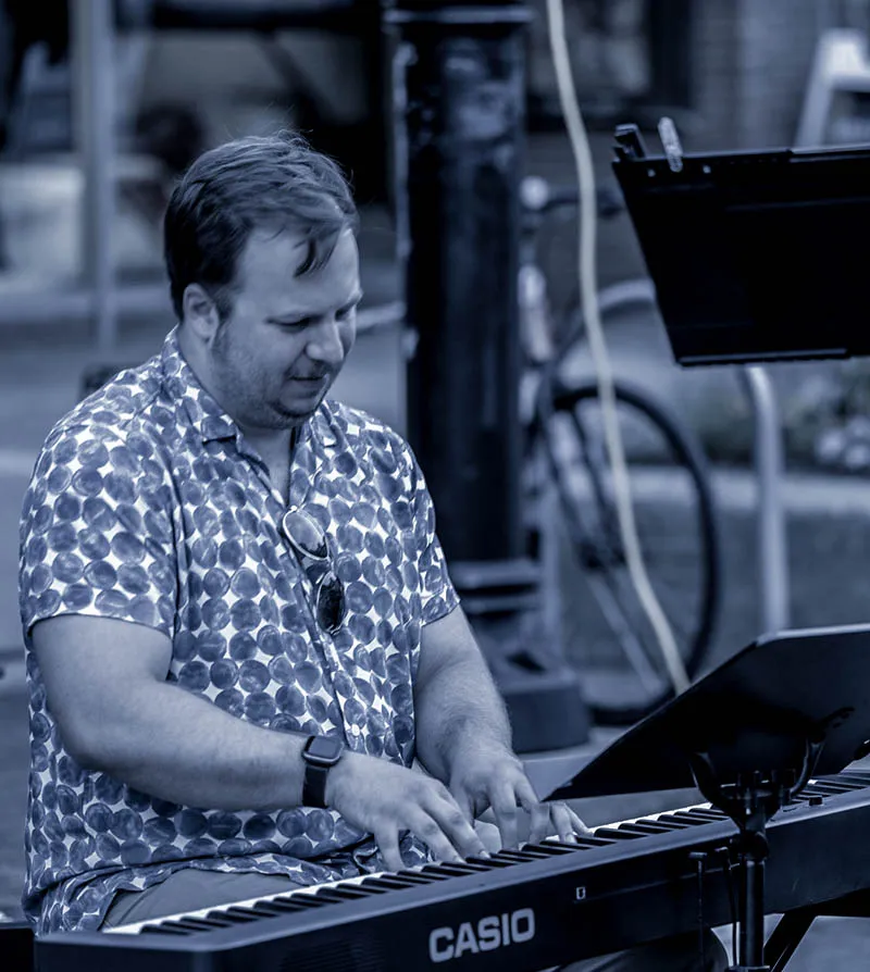 Pianist at the keys