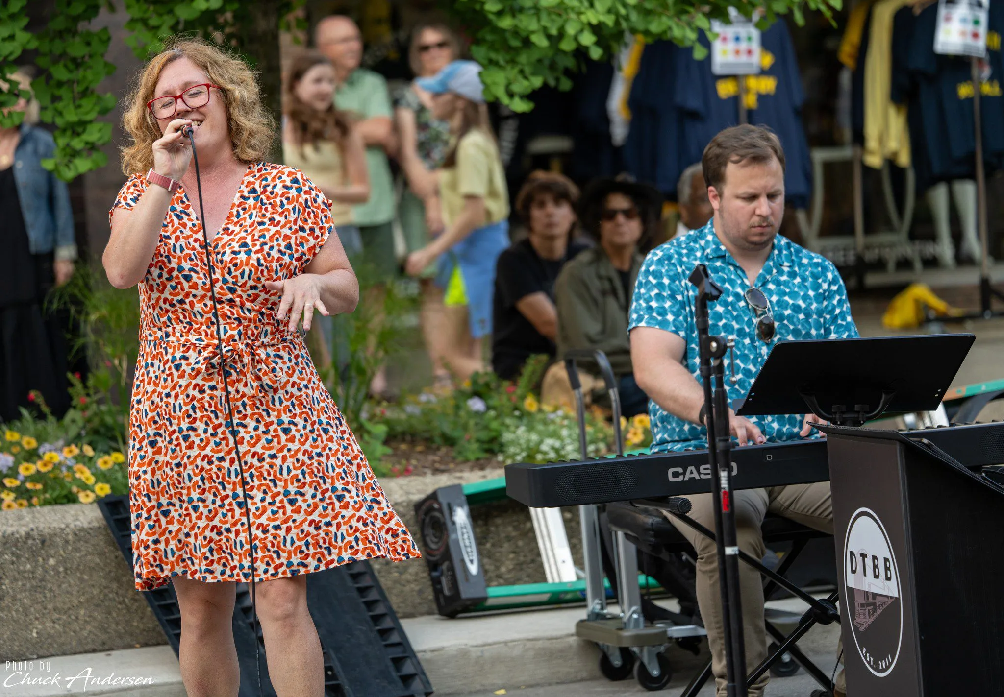 Depot Town Big Band vocalist performing with the band